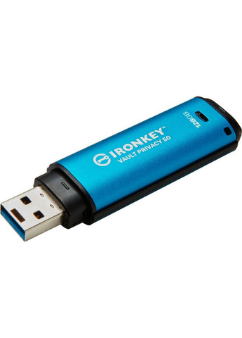 USB флэш-накопитель 128GB IronKey Vault Privacy 50 Blue USB 3.2 (IKVP50/128GB) Kingston (305319651)