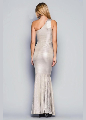Золотий святковий асиметрична сукня довга блискуча на одне плече золотиста SK House