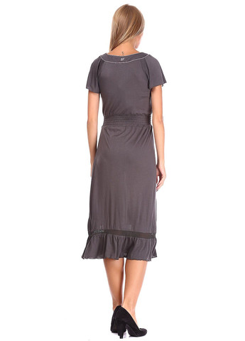 Темно-серое повседневный платье черный Dept