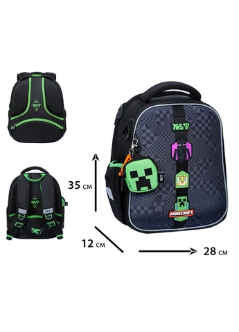 Рюкзак школьный каркасный H-100S Minecraft Adventure 550222 14.7 л Yes (398913045)