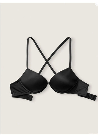 Чёрный бюстгальтер pink wear everywhere super push-up black Victoria's Secret