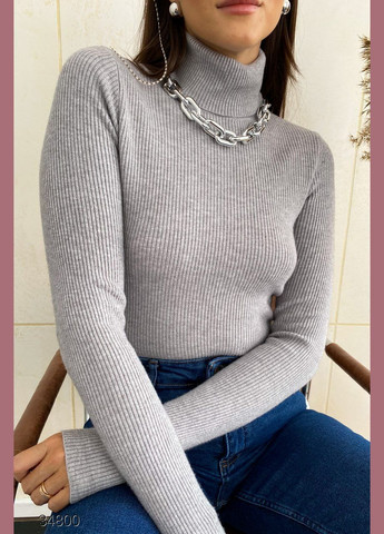 Водолазка в рубчик с воротом с отворотом Liton (303727742)