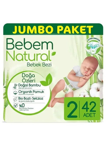 Подгузники (8690536806003) Bebem Natural 2 mini 3-6 кг 42 шт (357436056)
