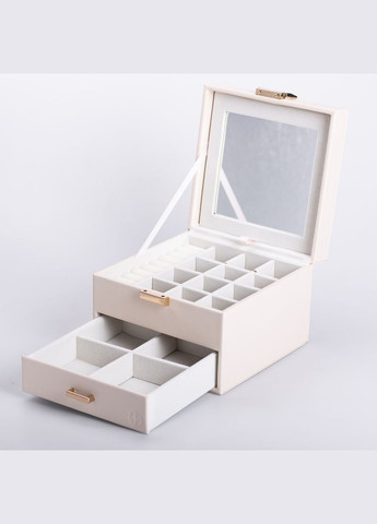 Скринька для прикрас з еко шкіри 2 яруси органайзер для ювелірних виробів HP-5-2W Yiwu (325922748)