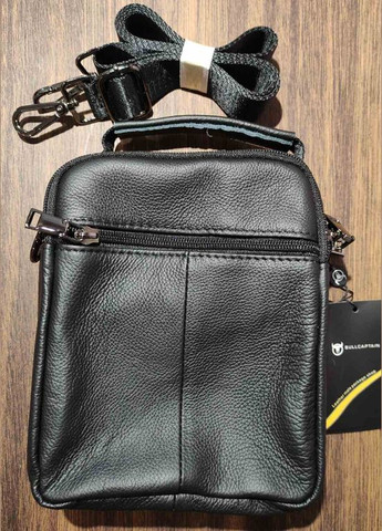 Сумка через плече шкіряна чоловіча DJB222, сумка месенджер з натуральної шкіри, барсетка, чорна BULLCAPTAIN DJB-222 (305571677)