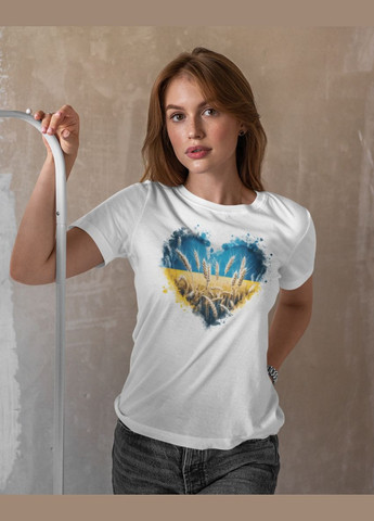 Футболка жіноча патріотична з серцем 21100010 Mishe - (315048389)