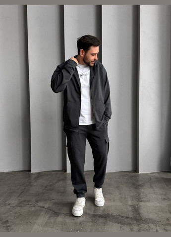 Комплект черная куртка Main + костюм Jack на молнии серый No Brand (327253639)