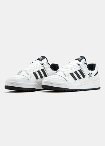 Білі Осінні кросівки чоловічі adidas forum 84 low white black | адідас форум 84 лов білі No Brand