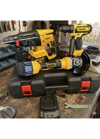 Набор 3в1 АКБ Шуруповерт / Болгарка/ Перфоратор 48V/6.0Ah DeWALT (388977620)