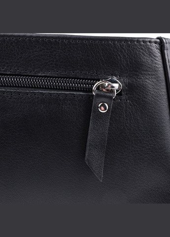 Жіноча сумка багет з ланцюжком і ремінцем з гладкої натуральної шкіри 22838 Чорна Shvigel (329151771)