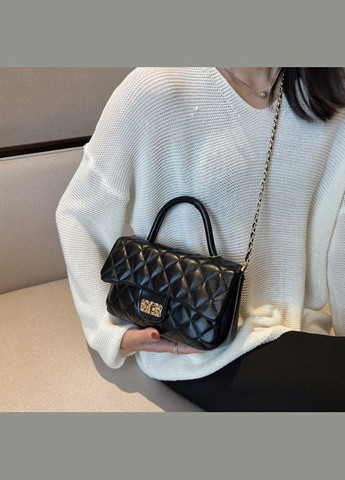 Жіноча класична сумка 10363 крос-боді з ручкою чорна No Brand (306709485)