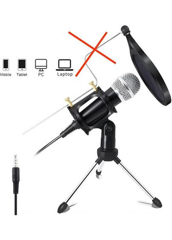 Професійний конденсаторний мікрофон для запису, подкастів (новий, знижка, недокомплект) No Brand (300657541)