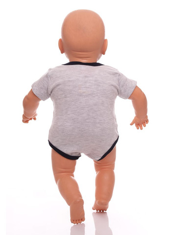 Серый летний боди+шорты модный 56 см (30547) BABYKROHA