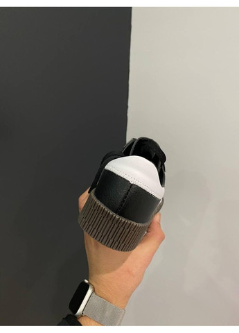 Чорні Осінні кросівки чоловічі adidas samba black gum адідас самба No Brand
