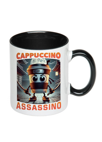 Чашка с печатью "Cuppuccino Assassino" 330 мл (цвет чёрный) (28238) No Brand (351592360)