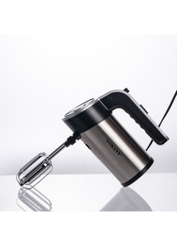 Стаціонарний міксер з чашею 4 л, 1000 Вт, 5 швидкостей, 2 насадки, віночки та гаки SK-6662 Sokany (369388055)