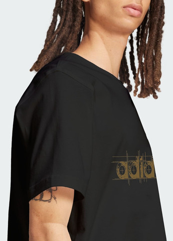 Черная футболка superstar gfx loose adidas