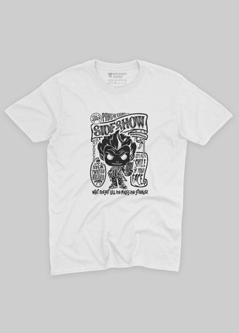 Біла демісезонна футболка для хлопчика з принтом суперзлодія - джокер (ts001-1-whi-006-005-027-b) Modno