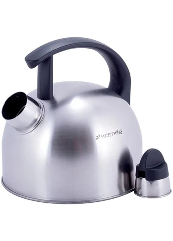 Чайник Whistling Kettle 1.5л з нержавіючої сталі зі свистком KM-1080 Kamille (303634291)