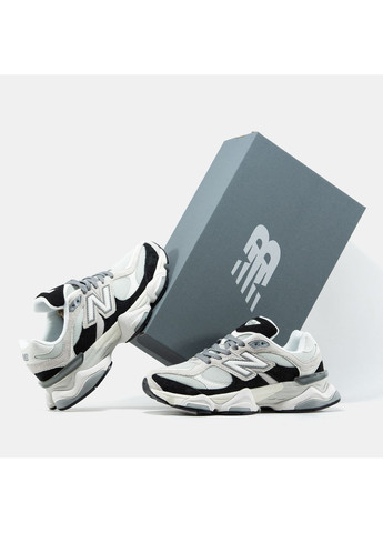 Кроссовки женские и мужские New Balance 9060 White Black | Нью Беланс 9060 белые No Brand белые демисезоны (365704748)