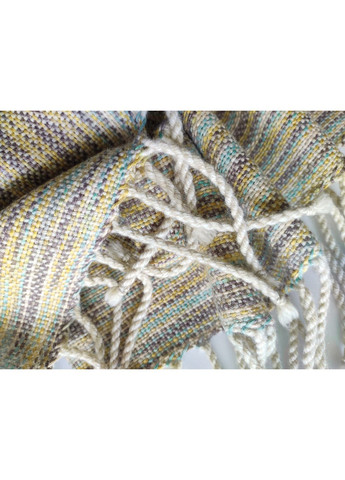 Тканый бежево-горчичный шарф ручной работы из мериноса. No Brand (370438586)