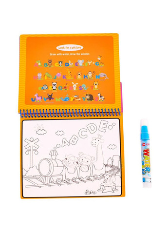 Розвиваюча іграшка Книжечка-розмальовка водна Паровозик (9030_паровозик_с_буквами) Baby Team (372625449)