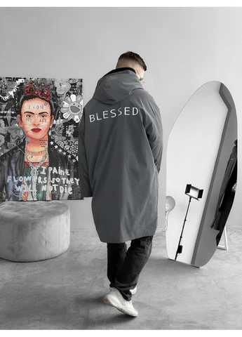 Дождевик Однотонная Куртка С Принтом Blessed Seli No Brand (395640873)