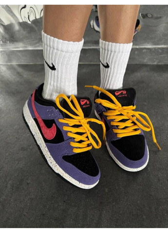 КРОСІВКИ ЖІНОЧІ NIKE SB DUNK PURPLE / PINK / YELLOW НАЙК СБ ДАНК No Brand рожеві демісезони (369387750)