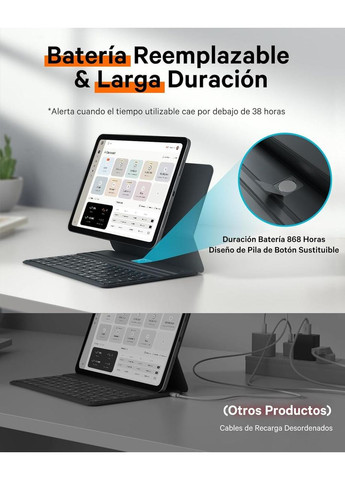 Клавіатура-чохол для iPad Air 2024 11”, Air 5/Air 4 10.9”, iPad Pro 11 4, 3, 2, 1 покоління, магнітна, ультратонка, сіра QWERTY No Brand (366422023)