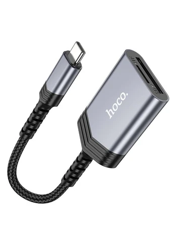 Кардридер UA25 2-in-1 card reader Type-C сірий Hoco (370612910)