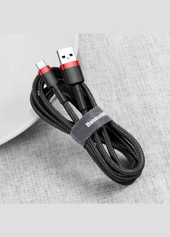 Кабель Cafule USB TypeC USB 3 A 1m Black-Red CATKLF-B91 Baseus (279827209)