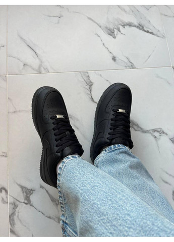Кроссовки женские Nike Air Force 1 Low 07 Premium Black CW2288 Найк Аир Форс 1 чёрные демисезоны (369384106)
