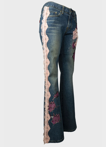 Жіночі вінтажні клешені джинси Синій Tantra - (272797652)