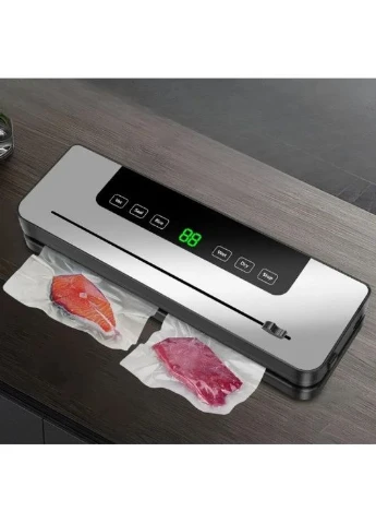 Вакууматор RVS-100-B Quick Seal вакуумний пакувальник для вакуумного пакування продуктів 100 Вт Чорний Rotex (379998862)