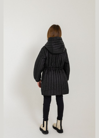 Комбінована демісезонна куртка еріка чорний Cvetkov Эрика