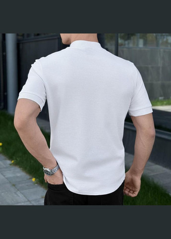 Чоловіче літнє поло однотонне біле No Brand (346085272)