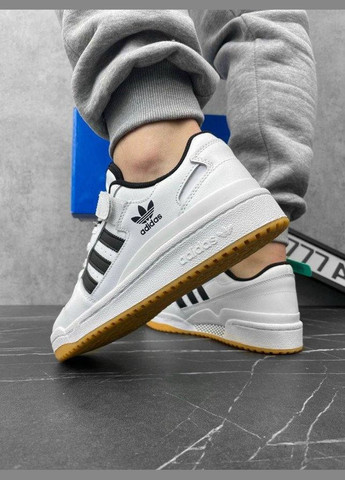 Черно-белые мужские кроссовки forum white 45 adidas