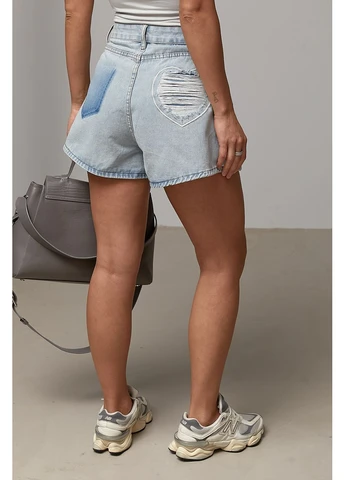 Джинсові шорти із серцем Lurex (399764610)