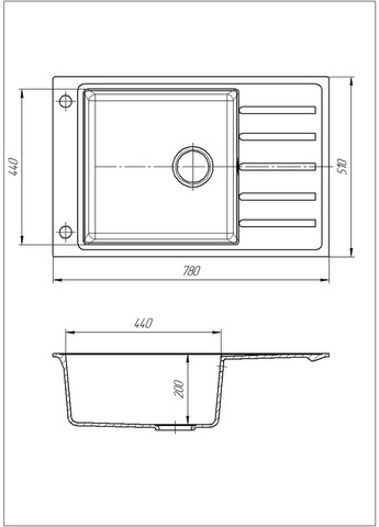Кухонна мийка Patrat 78 Avena (501) Romzha (315603413)