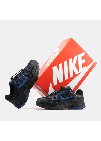 Кроссовки женские и мужские Nike P-6000 Utility Black Blue | Найк Р-6000 черные No Brand чёрные демисезоны (391919290)