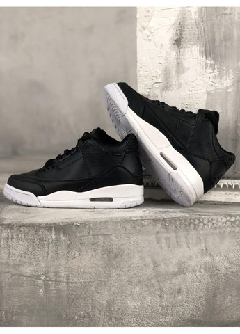 Чорні Осінні кросівки чоловічі nike air jordan retro 3 cyber monday black найк аір джордан No Brand