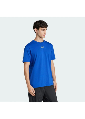 Синя футболка чоловіча lounge still life lemons graphic blue jn7365 adidas