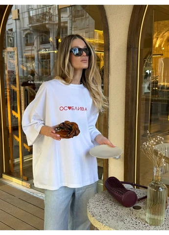 Футболка oversize з принтом Україна - (395006644)