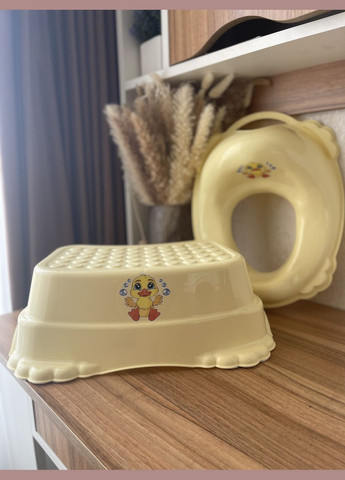 Комплект детская ступенька и накладка сиденья на унитаз "Утенок" детская подставка и накладка для унитаза ТехноК (303924872)
