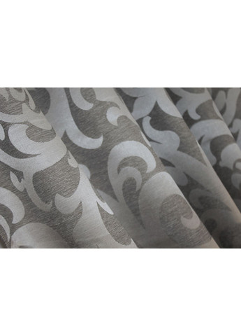 Комплект коротких штор Жакард Вензель № 293ш Сірий 130х170 см 2 шт (35-0017) VR-Textil (298124784)