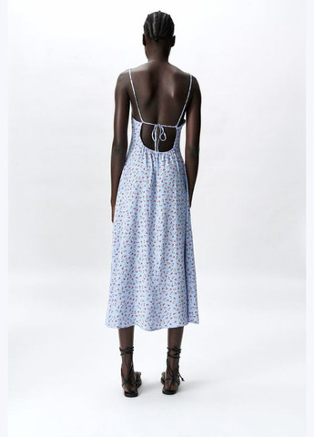 Комбінована сукня з квітковим принтом Zara з квітковим принтом