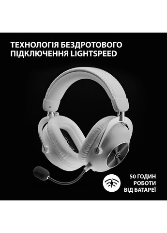 Гарнітура G PRO X 2 LIGHTSPEED Wireless Gaming White (981-001269) Logitech (308072308)