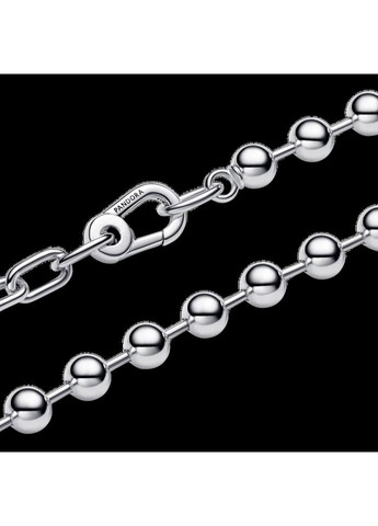 Серебряное ожерелье со звеньями и металлическими шармами Пандоры Пандора Ми 392799C00 Kabluchka (355462732)