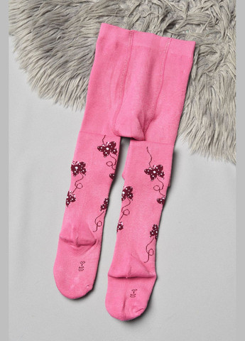Колготи дитячі махрові для дівчинки рожевого кольору з малюнком Let's Shop (306426731)