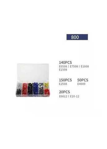 Кабельні клеми ізольовані для обтиску проводів 800 шт (050692) HG (341534074)